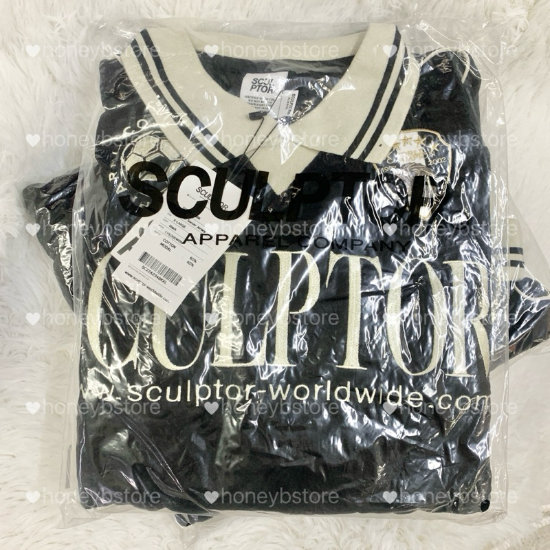 🖤 พร้อมส่งในไทย ! ไซซ์ XL สีดำ อก 134 cm แท้ 100%❕Sculptor soccer jersey black แขนยาว | รุ่นนี้ในเกา sold out💥 แล้วนะคะ