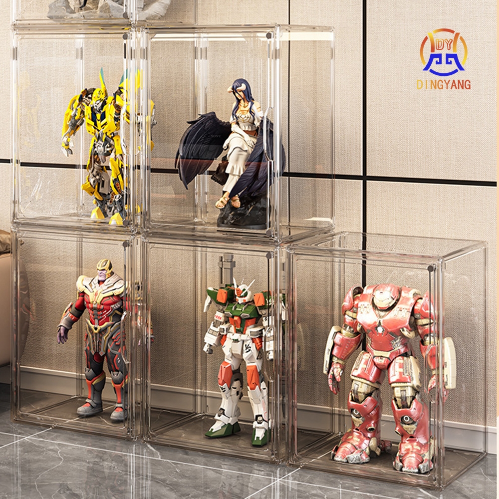 กล่องเก็บโมเดล กล่องใส่ art toy กล่องใส่ฟิกเกอร์ วัสดุอะคริลิก พลาสติกอย่างดี วางซ้อนได้ กันน้ำกันฝุ่นพร้อมฝาปิด