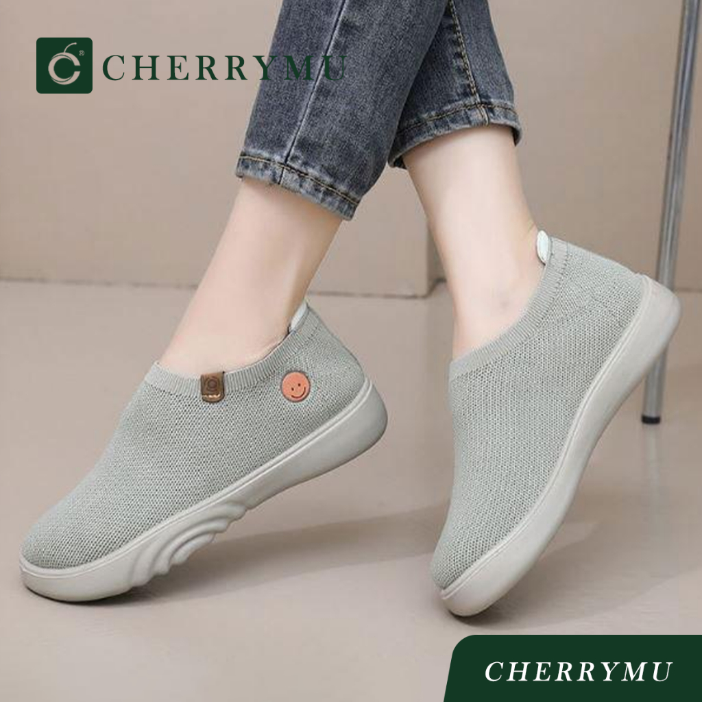CHERRYMU รุ่น QZ210 รองเท้าผ้าใบสลิปออนเพื่อสุขภาพ มาใหม่ สวย นุ่ม เบา สบายสุด