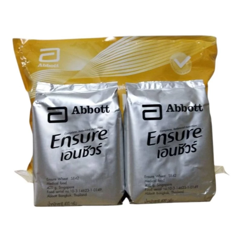 Ensureเอนชัวร์ รสธัญพืชขนาด400กรัมx2ถุงปริมาณ800กรัมของแท้100%ล็อตใหม่ล่าสุด
