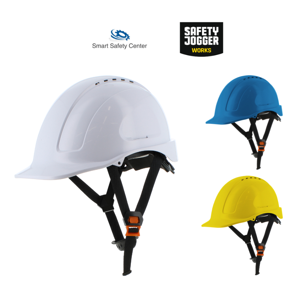 [ลิขสิทธิ์แท้] หมวกเซฟตี้ Safety Jogger รุ่น AJUSCO CHINSTRAP ปรับหมุน สายรัดคาง 4 จุด