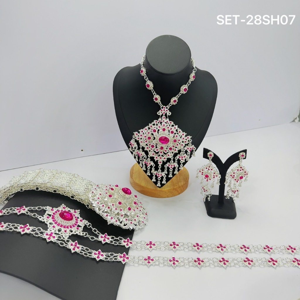 เซตสร้อยคอชุดไทย เครื่องประดับสำหรับเจ้าสาว นางรำ งานโรงเรียน สินค้าพร้อมส่งจากไทย