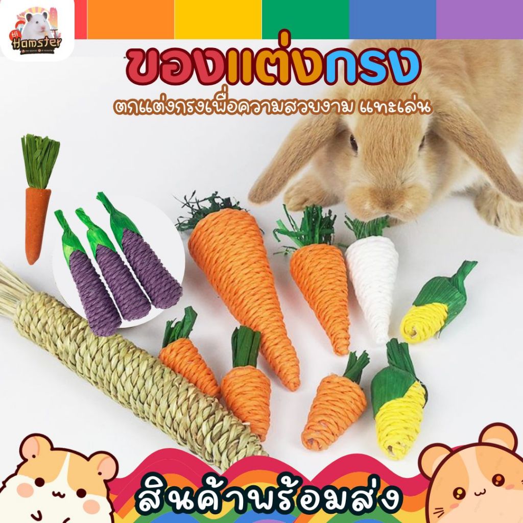 [Hi Hamster]อุปกรณ์แทะเล่น แต่งกรงสำหรับแฮมเตอร์ เม่นเเคระ กระรอก กระต่าย