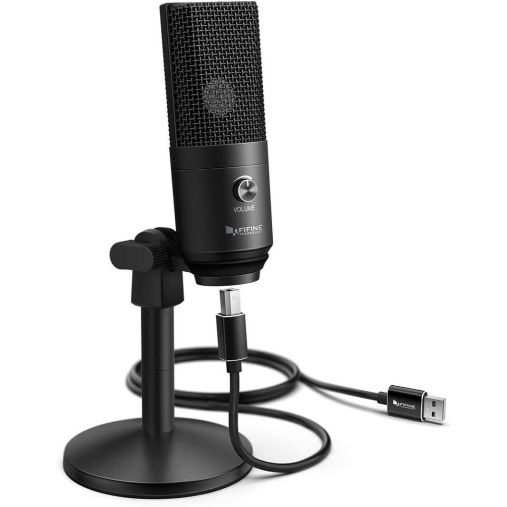 FIFINE K670B USB Condenser Microphone: ไมค์เสียงใสเพื่อพอดแคสต์/สตรีม พร้อมประกันศูนย์ 1 ปี