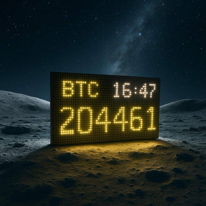 (ส่งฟรี) ป้ายไฟแสดงราคา Bitcoin แบบ realtime จอ LED แสดง BTC ปรับแสงสว่างได้ 7 ระดับ