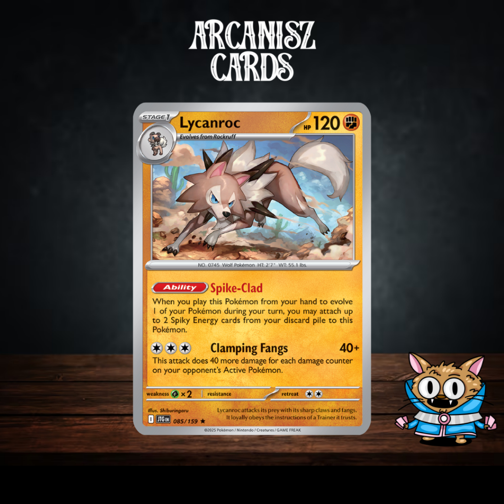 Lycanrock Pokemon Journey Together 085/159 การ์ดโปเกม่อนภาษาอังกฤษ