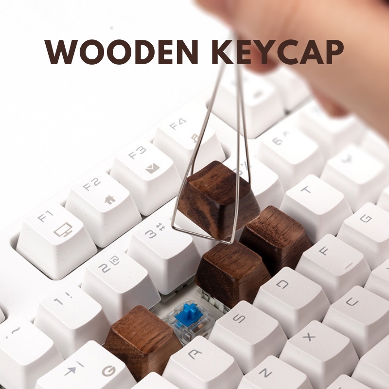 แบล็ควอลนัท Keycap OEM Profile สำหรับคีย์บอร์ดกลไก ปรับแต่งได้ R4 R3 R2 R1 WASD Arrow 6.25U รองรับ MX Switch