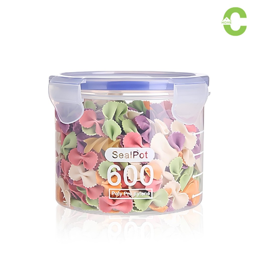 HOMEC กล่องเก็บอาหาร กล่องพลาสติกใส มีให้เลือก 4ขนาด วัสดุพลาสติก พร้อมฝาปิด ปิดแน่นใช้งานสะดวก