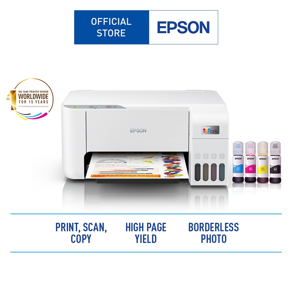 Epson EcoTank L3216 A4 All-in-One Ink Tank Printer มัลติฟังก์ชัน 3 in 1 (Print/Copy/Scan) *พร้อมหมึก