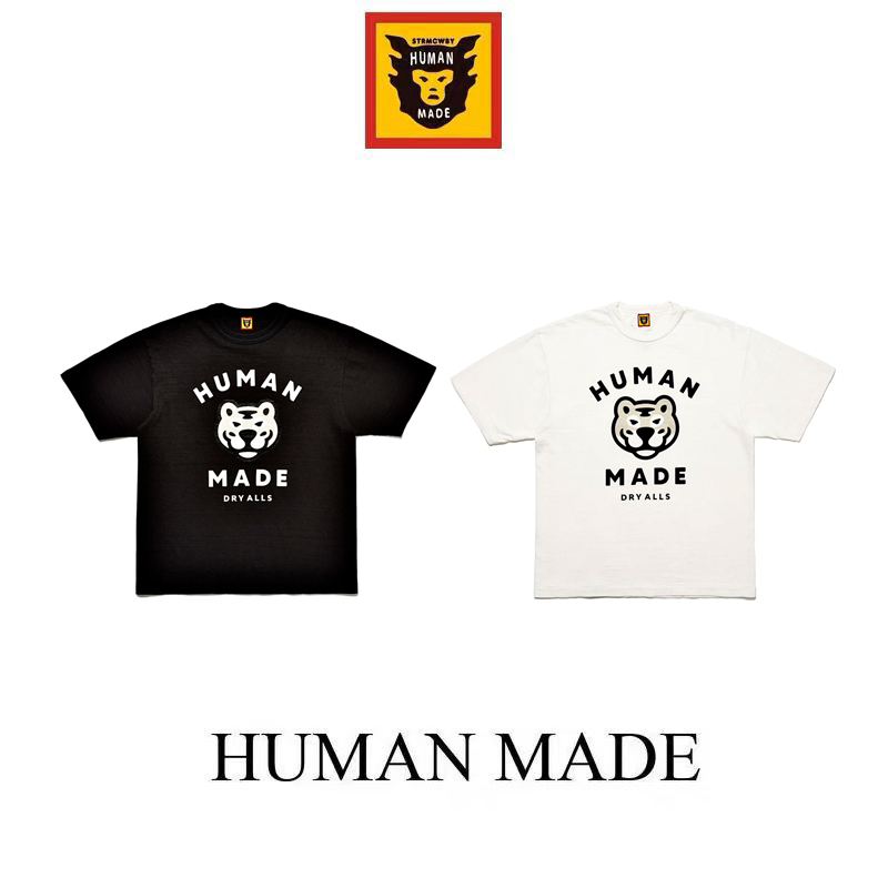 【Human Made】🇯🇵 พร้อมส่ง/ เสื้อ human made พิมพ์ลายตัวอักษรลายหัวเสือ แขนสั้น