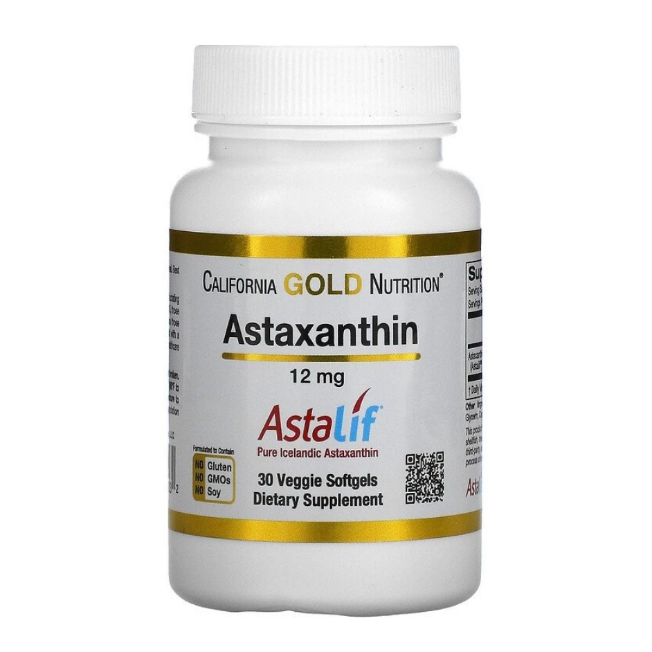 California Gold Nutrition, Astaxanthin, AstaLif Pure Icelandic, 12 mg, 30 Veggie SoftgelsEXP.01/27