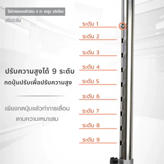 ไม้เท้า ไม้เท้าผู้สูงอายุ ช่วยพยุง ปรับได้10 ระดับ สแตนเลสแบบ3ขา ก้านร่ม ไม้เท้าหัดเดิน ไม้เท้าคนแก่ คนป่วย 3 ขา 4 ขา