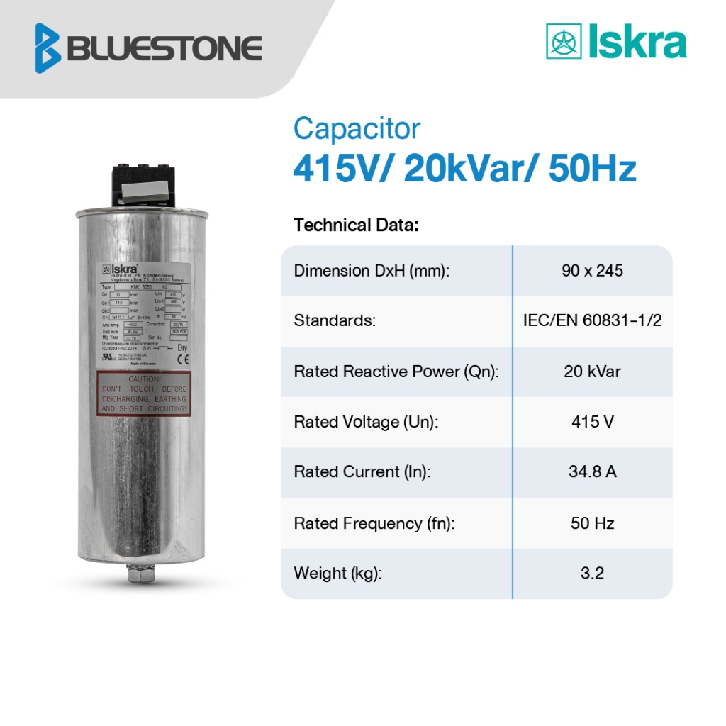 Capacitor คาปาซิเตอร์ Cap bank 415V  20kVar