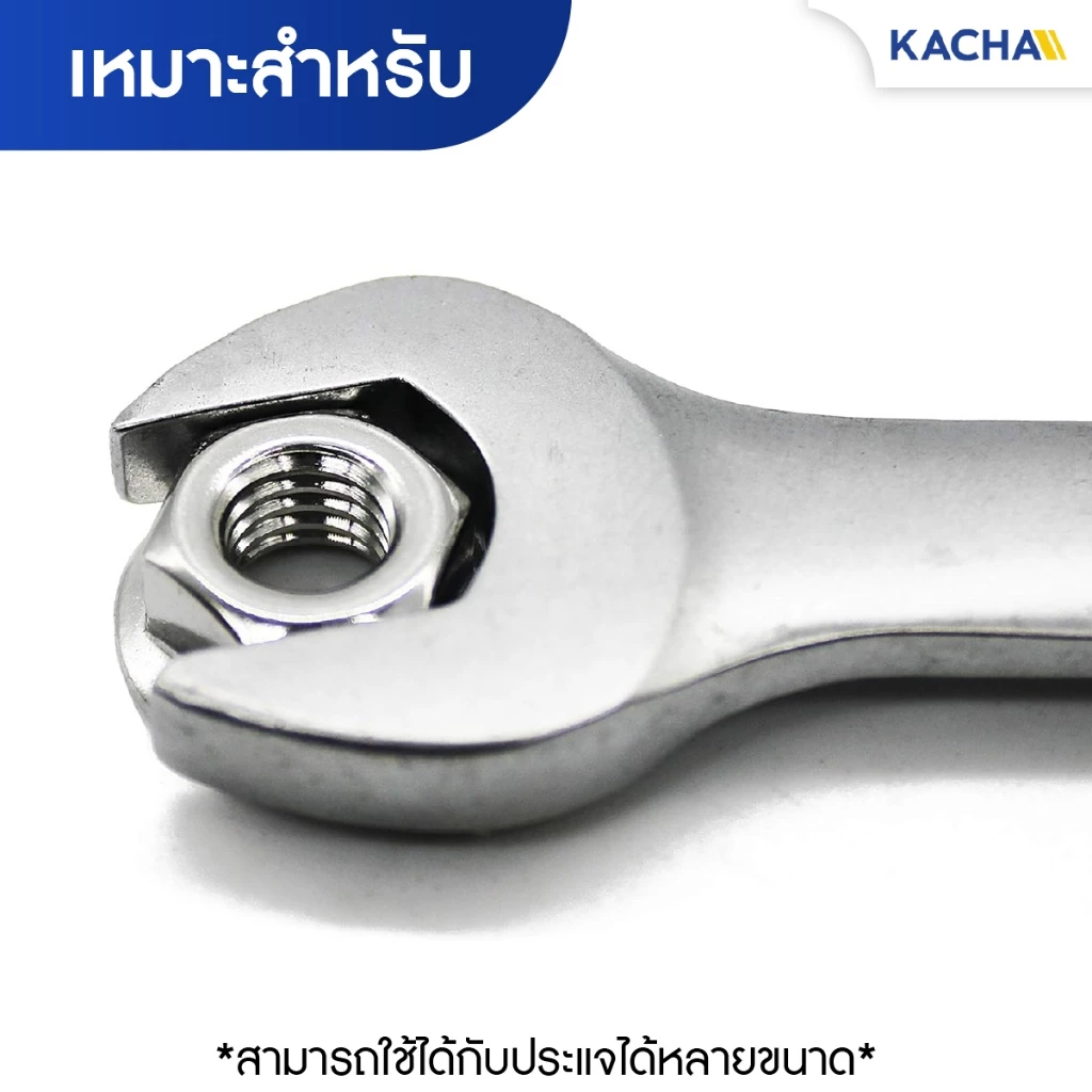KACHA หัวน็อตตัวเมียติดแหวน สแตนเลส 304 เกลียวมิล M3-M12 DIN6923 thumbnail 8