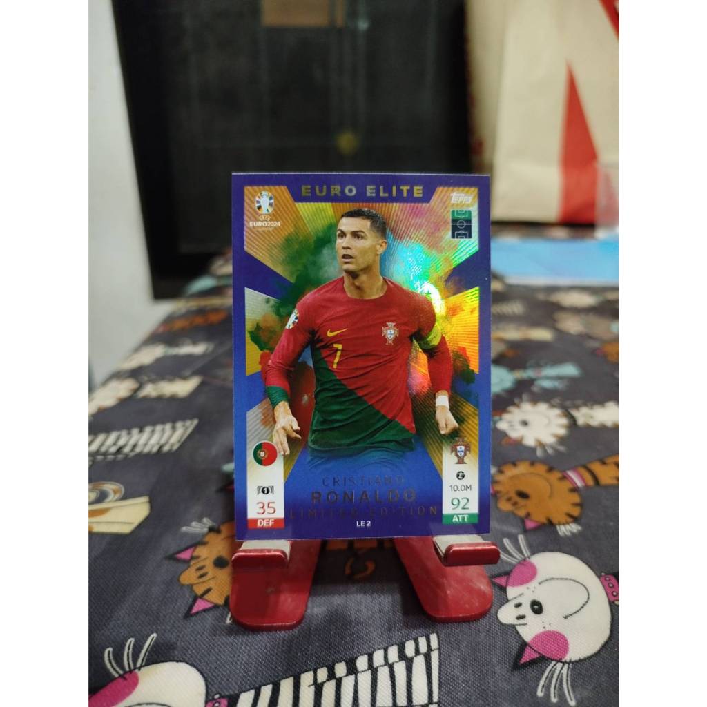 Topps Match Attax Euro 2024 Cristiano Ronaldo Euro Elite limited edition card