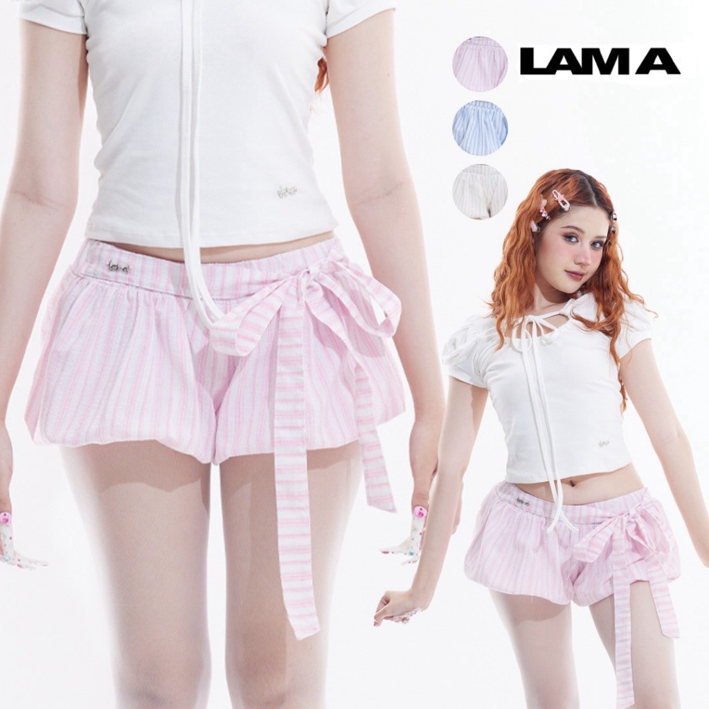 Bloommy shorts กางเกงขาสั้น ผูกโบว์ น่ารัก Clothing
