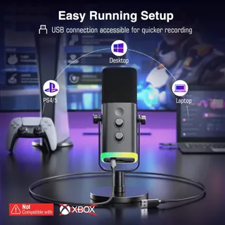 FIFINE AM8 RGB ไมค์ Dynamic XLR/USB สำหรับพอดแคสต์ ไลฟ์สด เสียงคม ประกันศูนย์ไทย 1 ปี [ส่งด่วนกรุงเทพฯ]