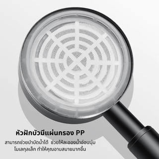 ฝักบัวอาบน้ำ ฝักบัวแรงดันสูง แข็งแรง ไม่มีสนิม ไม่ลอก ไม่ดำ สายฝักบัว สแตนเลสเกรด304 สีดำด้าน