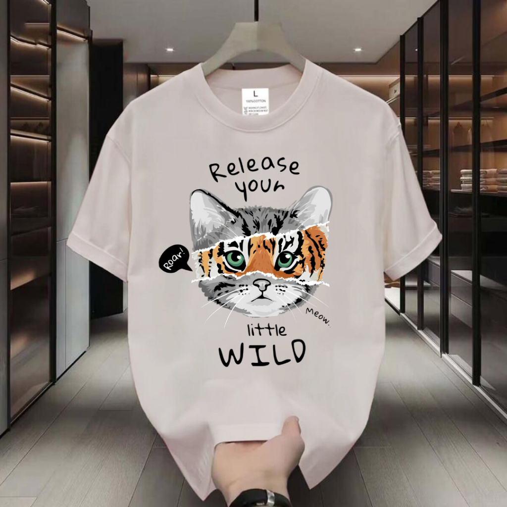 เสื้อยืดคอกลมผู้หญิงสกรีนลาย ผ้าCotton Premium ผ้านุ่มใส่สบายทรงสวย ลายฮิตติดกระแส Q2539-Q2540
