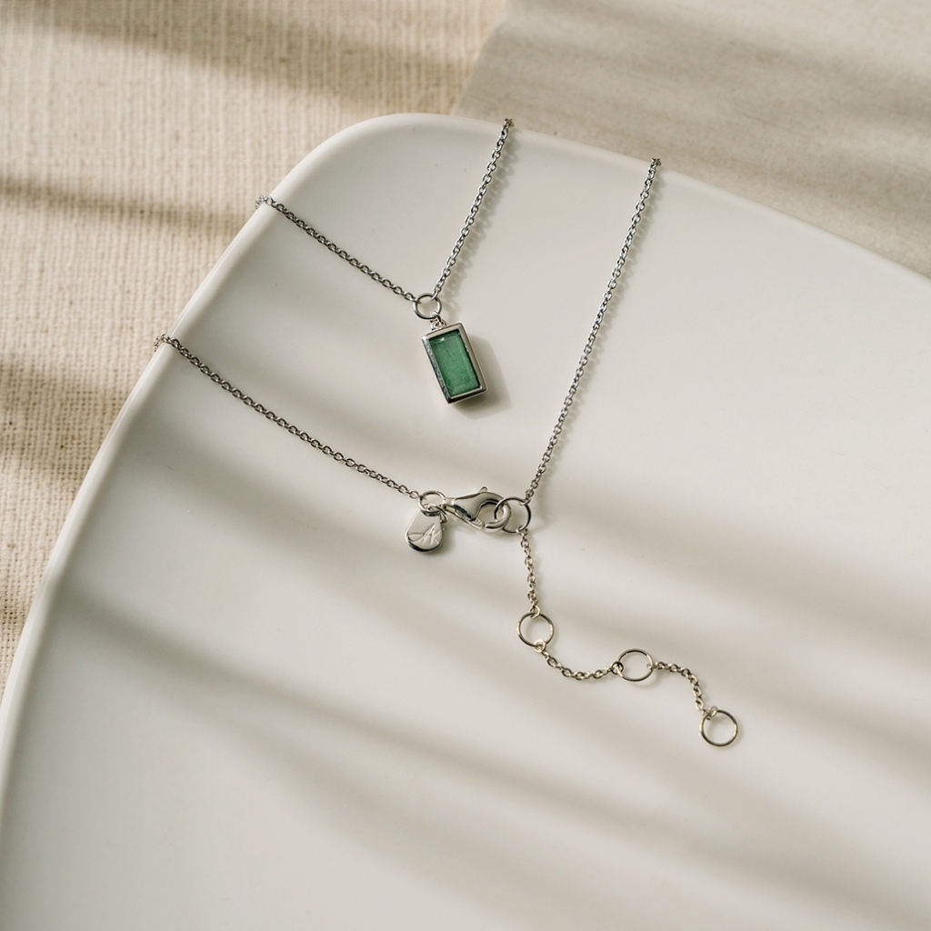 Ar-Kang Collection AKN1240/AKN1241 สร้อยคอเงินแท้ Jade หยก