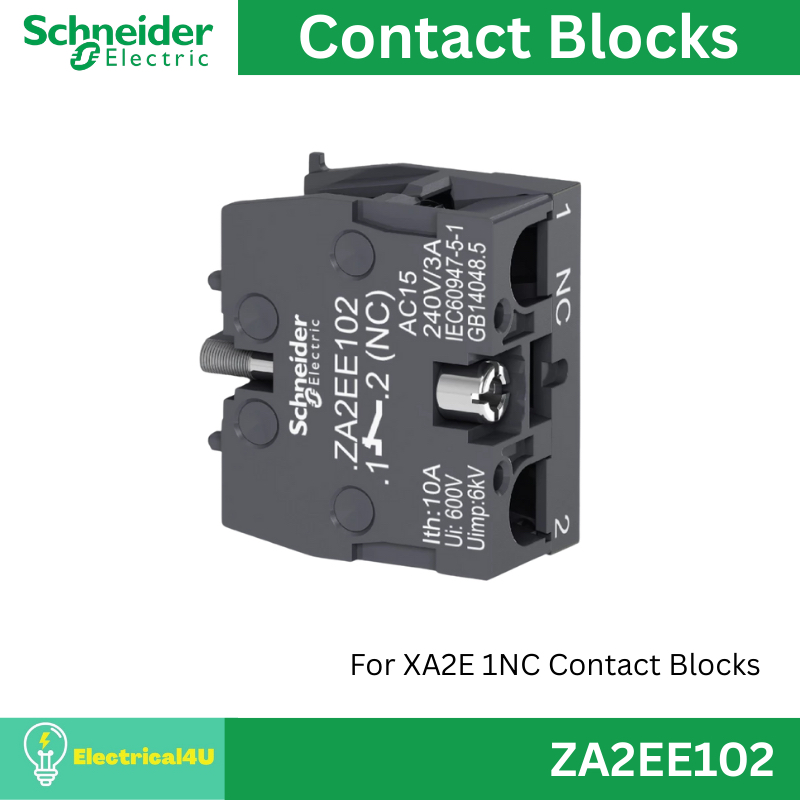 Schneider Electric ZA2EE102 คอนแทคบล็อค สำหรับปุ่มกด XA2E 1NC Contact Blocks