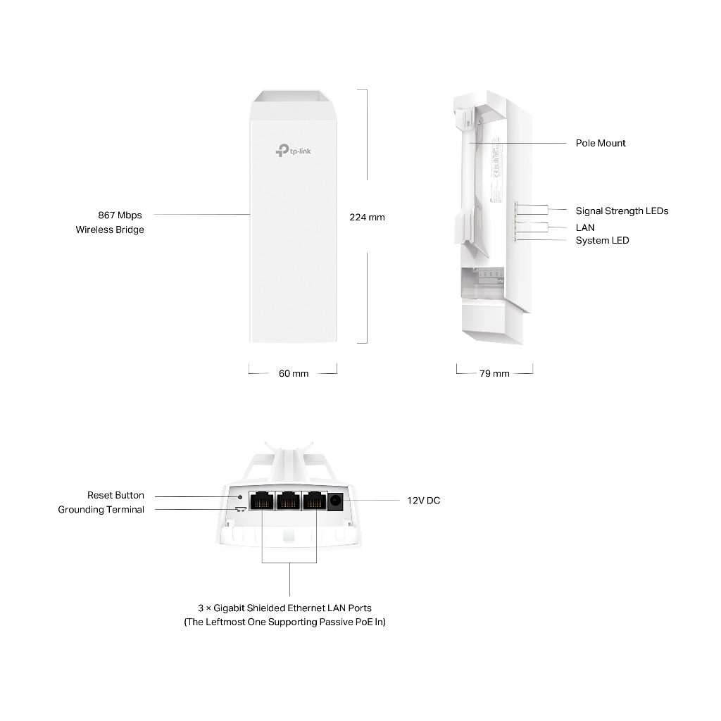TP Link EAP211-Bridge KIT Wireless Bridge 5 GHz 867 Mbps รูปที่ 6