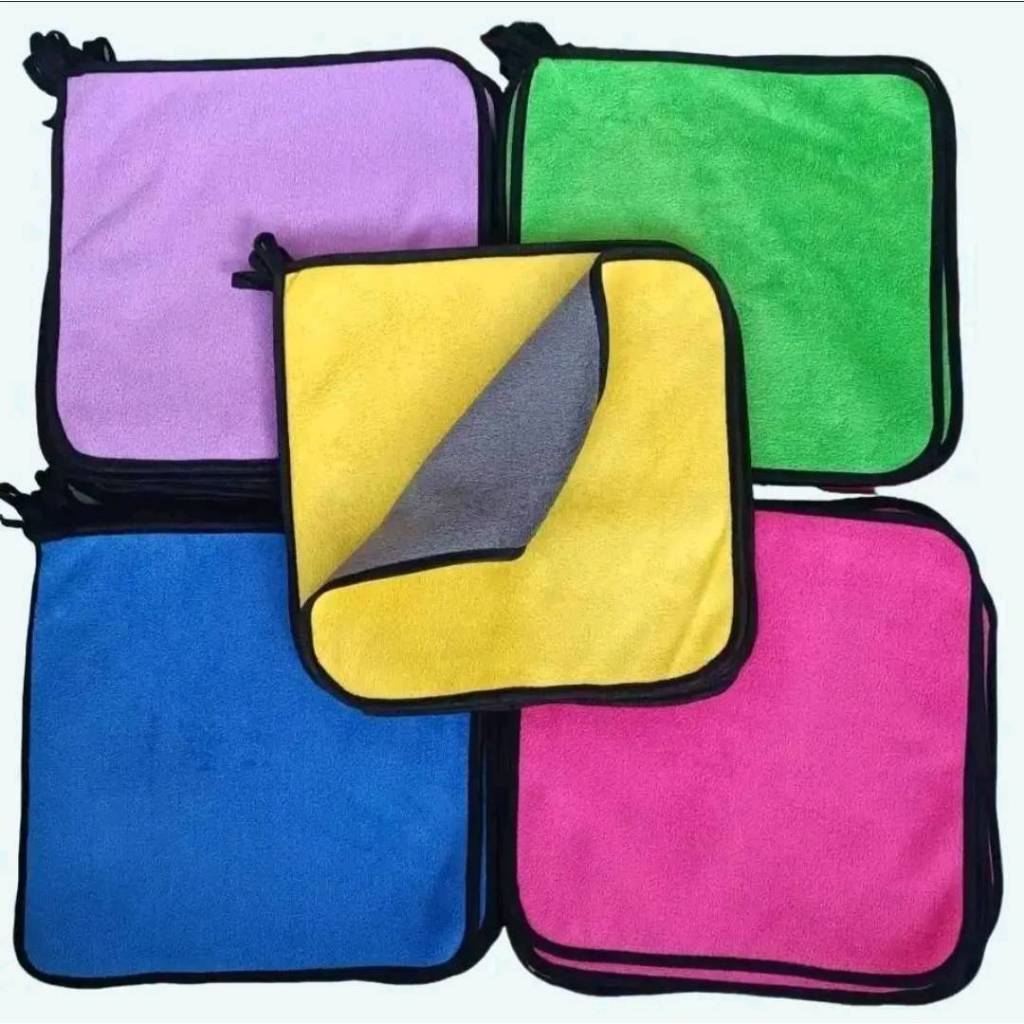 พร้อมส่ง ผ้าไมโครไฟเบอร์ ผ้าเช็ดรถ ผ้าอเนกประสงค์ 30x30cm และขนาด30x40cm เกรดพรีเมี่ยม ซับน้ำดี แห้งไว