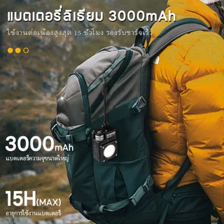 ไฟฉาย COB 3500LM ชาร์จ Type-C ปรับแสงได้ 5 โหมด พร้อมแม่เหล็ก แขวนได้ กันน้ำ IPX4