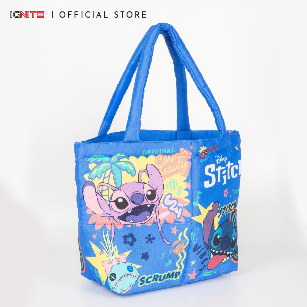 [พร้อมส่ง] IGNITE กระเป๋าผ้านุ่มนิ่ม Stitch Tote Bag Fluffy สินค้าลิขสิทธิ์แท้ - รูปที่ 2