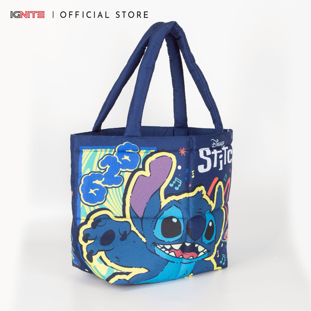[พร้อมส่ง] IGNITE กระเป๋าผ้านุ่มนิ่ม Stitch Tote Bag Fluffy สินค้าลิขสิทธิ์แท้ - รูปที่ 4
