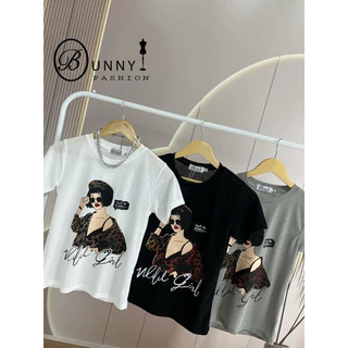 A180 BunnyFashion เสื้อสลาฟสกรีนลาย มี 3 ขนาดไซส์ เนื้อผ้าบาง