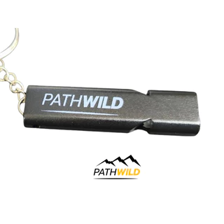 PATHWILD Aluminum Whistle พวงกุญแจนกหวีด ทรงแบน วัสดุอลูมิเนียม น้ำหนักเบามาก เหมาะพกติดตัวเพื่อใช้ยามฉุกเฉิน