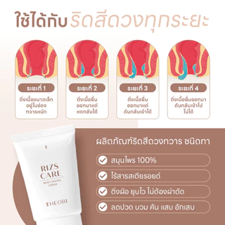 ครีมทาริดสีดวง 30 g. เธียรี่ ริสแคร์ ลดอาการ ปวด บวม อักเสบ แสบ คัน ริดสีดวงหาย สบายเหมือนไม่เคยมี!