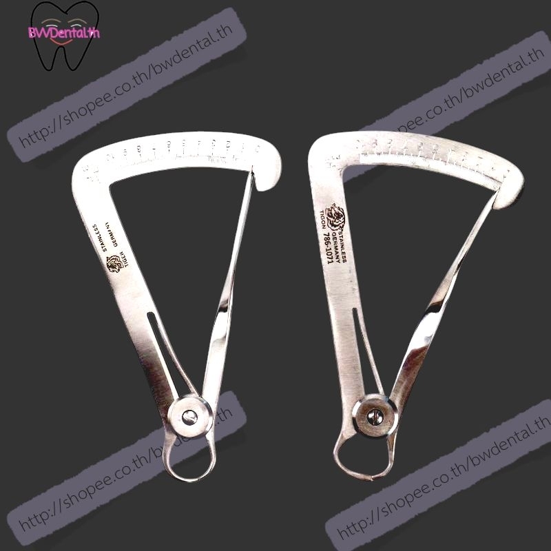 Stainless Steel Dental Gauge Caliper Dental Metal Wax Thickness Measurement Ruler Tool for Dental La