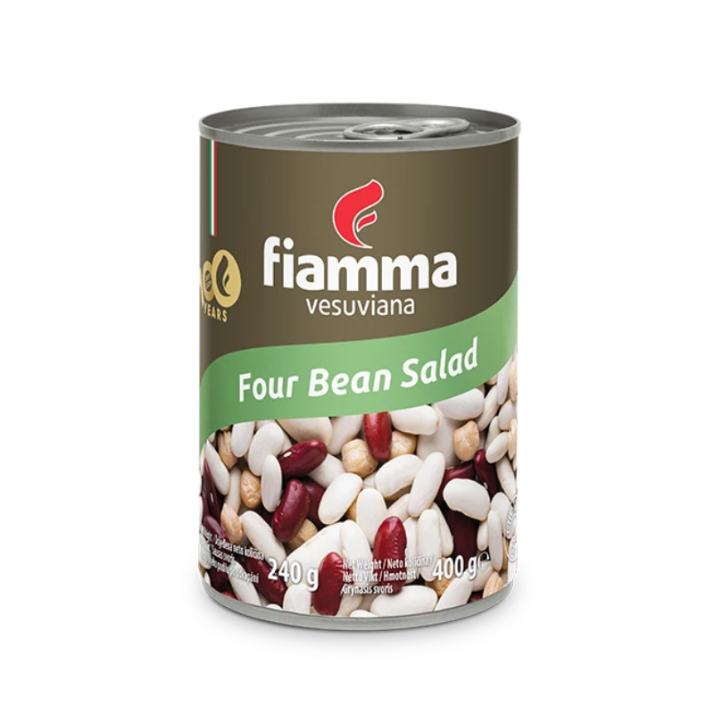 ไฟมมา ถั่ว 4 ชนิด สำหรับทำสลัด 400 กรัม - Four Beans Salad 400g Fiamma brand