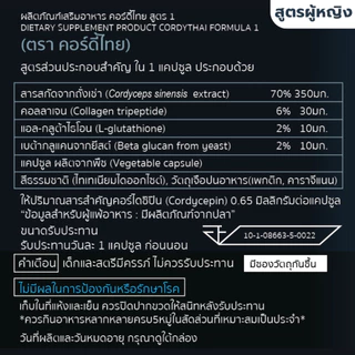 Cordythai คอร์ดี้ไทย ถั่งเช่า อนุสิทธิบัตรร่วม มหาวิทยาลัยเกษตรศาสตร์