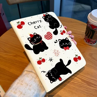 🌻24 ชั่วโมง🌻เคสป้องกัน iPad cherry cat gen11 pro11หมุนได้ 360° Air8/7/6 เหมาะสำหรับรุ่น Gen12 Gen10