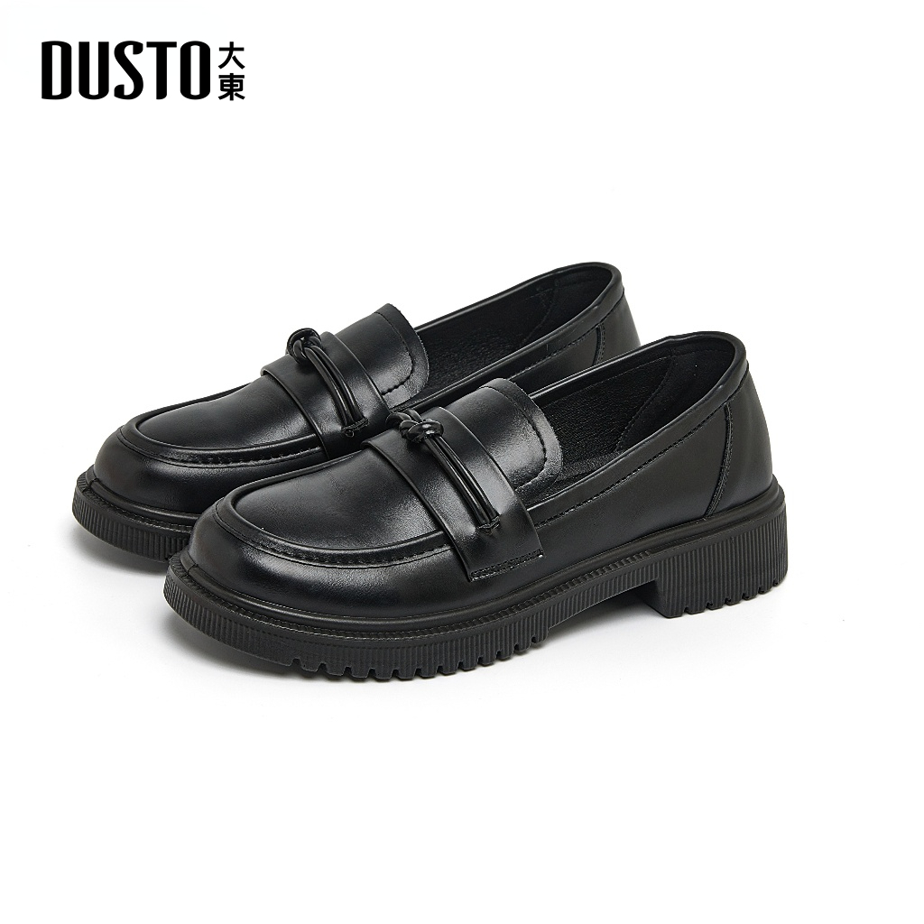 DUSTO รองเท้าแฟชั่นคัชชูทรงโลฟเฟอร์ ส้นหนาเสริมบุคลิค สวมใส่ได้ทุกฤดูกาล 35-40