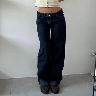 [ PAPADON'TCRY ] - Low Rise Jeans กางเกงยีนส์เอวต่ำทรงกระบอก