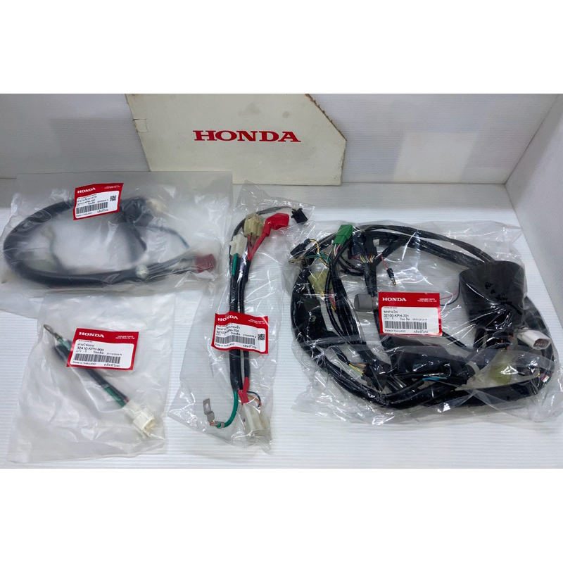 ชุดสายไฟ (สตาร์ท-มือ) HONDA Wave125i ไฟเลี้ยวบังลม ไมล์ส้ม 🟠 2005-2008 (แท้ศูนย์ฮอนด้า) 32100-KPH-70