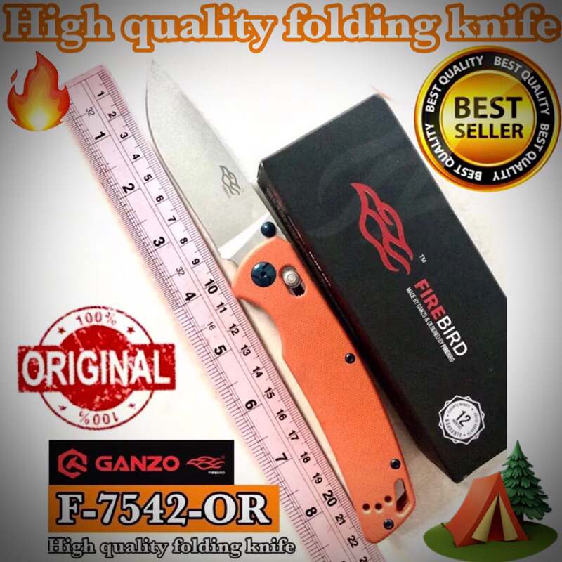 High quality folding knife Firebird F-7542OR for collection and use camping🏕️
