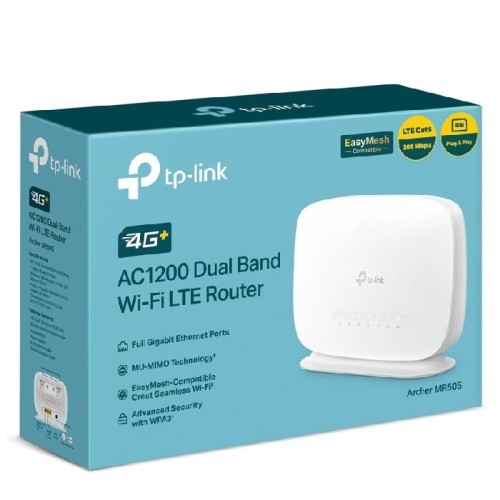 MOBILE ROUTER (โมบายเราเตอร์) TP-LINK ARCHER MR505 - 4G+ CAT6 AC1200 WIRELESS DUAL BAND GIGABIT ROUT