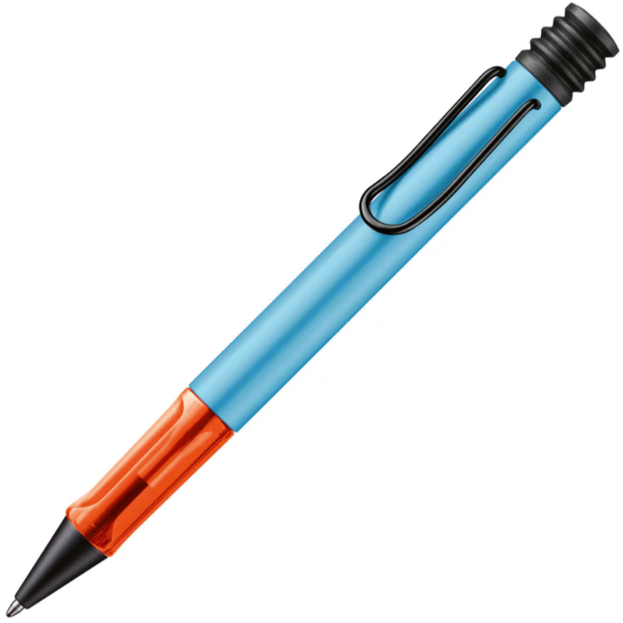 LAMY AL-star denim ballpoint pen Special Edition 2025 (ปากกาลามี่ ด้ามสีฟ้าเมทัลลิก-ด้ามจับสีส้มนีออน คลิปสีดำ)
