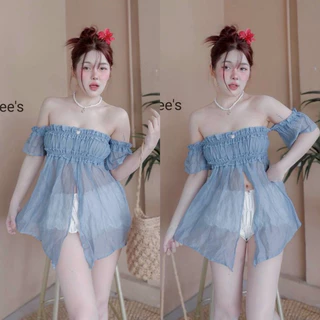 🔥aimorn_shop🔥เสื้อปาดไหล่ ผ้า rossy(ผ้าบาง)ใส่สบาย ใส่แล้วสาวหวานสุดๆ ทรงสวยมากงานฮิตมาแรง