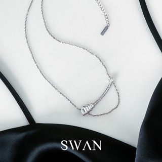 [ส่งด่วนฟรี]SWAN - Hollywood Glam Curve Chain Necklace สร้อย…
