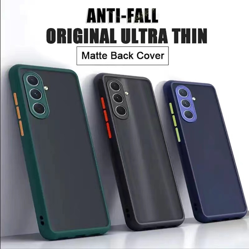 ปุ่มสีผิวด้าน Case ss S24FE เคสกันกระแทก ปุ่มสีผิวด้าน กันลอยกล้อง ขอบนิ่มหลังขุ่น เคส ss S24FE