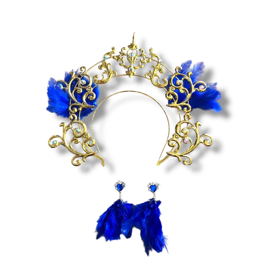 เครื่องประดับหัว แต่งเพชร พร้อมต่างหู สำหรับดรัมเมเยอร์ เชียร์หลีดเดอร์ - รูปที่ 2