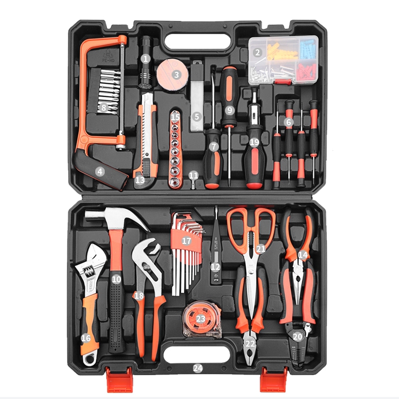 🔥[100ชิ้น] REAIM ชุดเครื่องมือซ่อมบ้านครบจบทุกงาน! ค้อน+ประแจ+คีม+ไขควง+ตลับเมตร+อีกเพียบ - รูปที่ 6