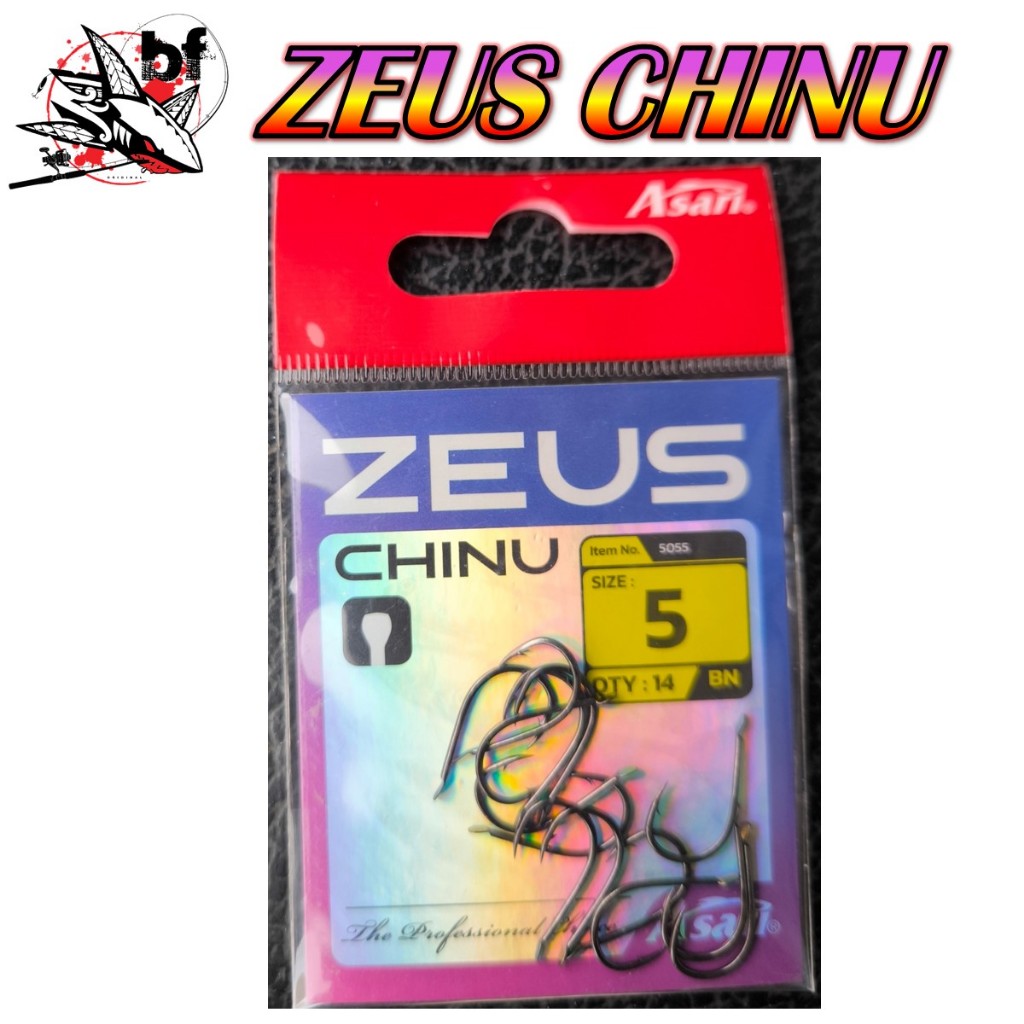 ดวงเบ็ด ตัวเบ็ด ASARI ZEUS Chinu Flat เบาคม ทรงจินุ By Pro-Hunter