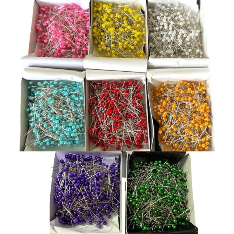 เข็มหมุดหัวมุกอย่างดี กล่องละ 400 ชิ้น